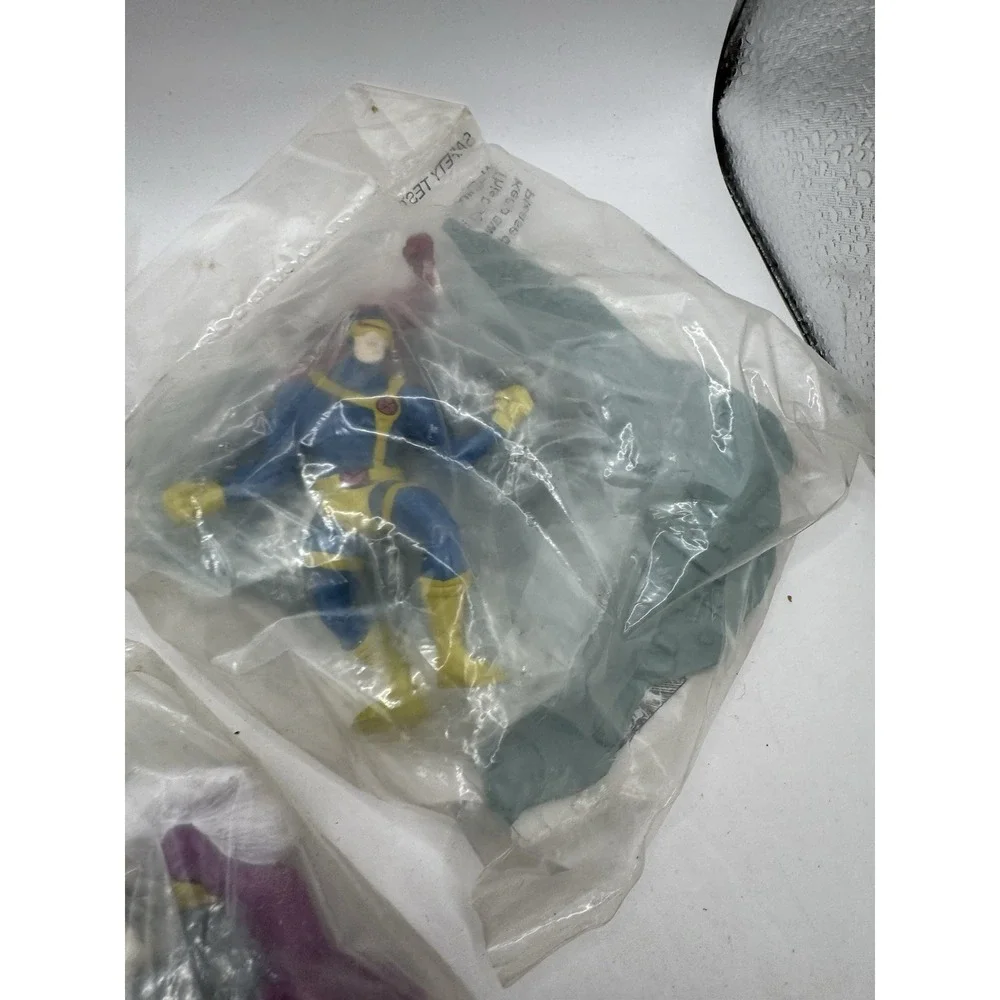 Marvel X-Men Hardees 1995 Lot of 3 Meal Toys (6 Figurines) New/Sealed Fast Ship
